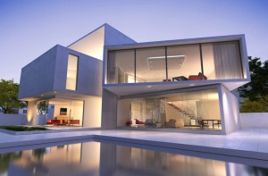 Contemporary house with pool